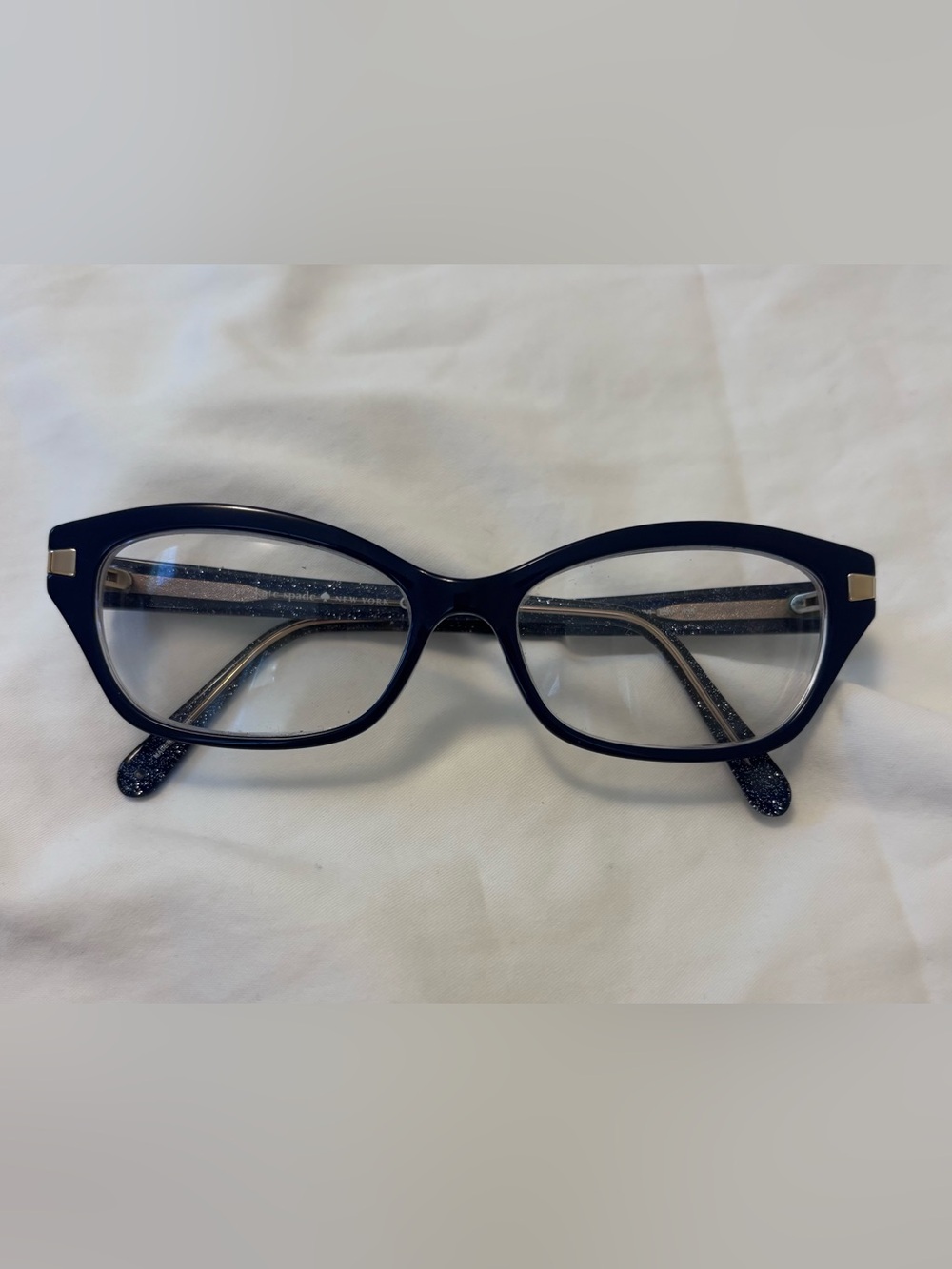 Kate Spade VIVI Navy Blue Glitter Cat Eye Eyeglasses Frames